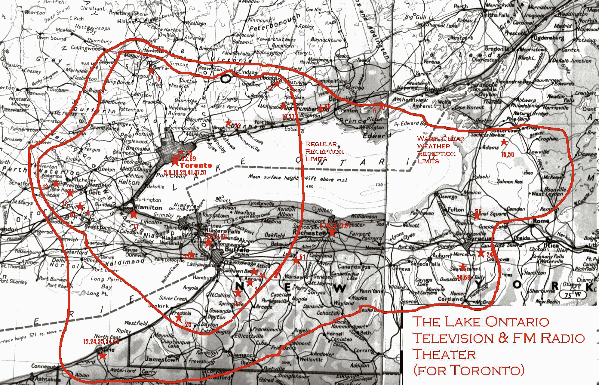 Lake Ontario Theater Map